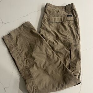 Columbia Men's 34x30 Brown Silver Ridge Convertible Pants Zip into Shorts